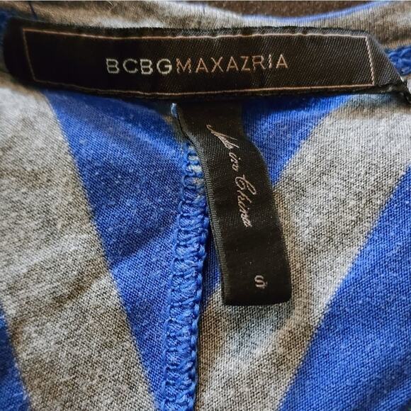 Bcbgmaxazria striped asymmetrical hem dress size‎ small - Picture 4 of 5